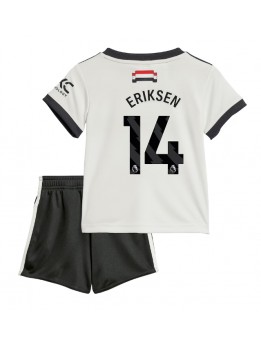 Billige Manchester United Christian Eriksen #14 Tredjedraktsett Barn 2024-25 Kortermet (+ Korte bukser)